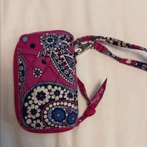 Vera Bradley Boysenberry Floral Wristlet